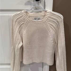 American Eagle Outfitters Ivory Knit Sweater